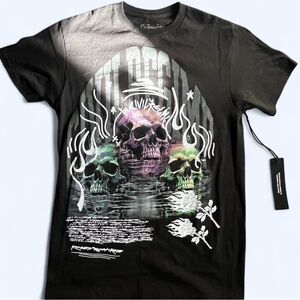 Designer Black Skull Graphic T-Shirt